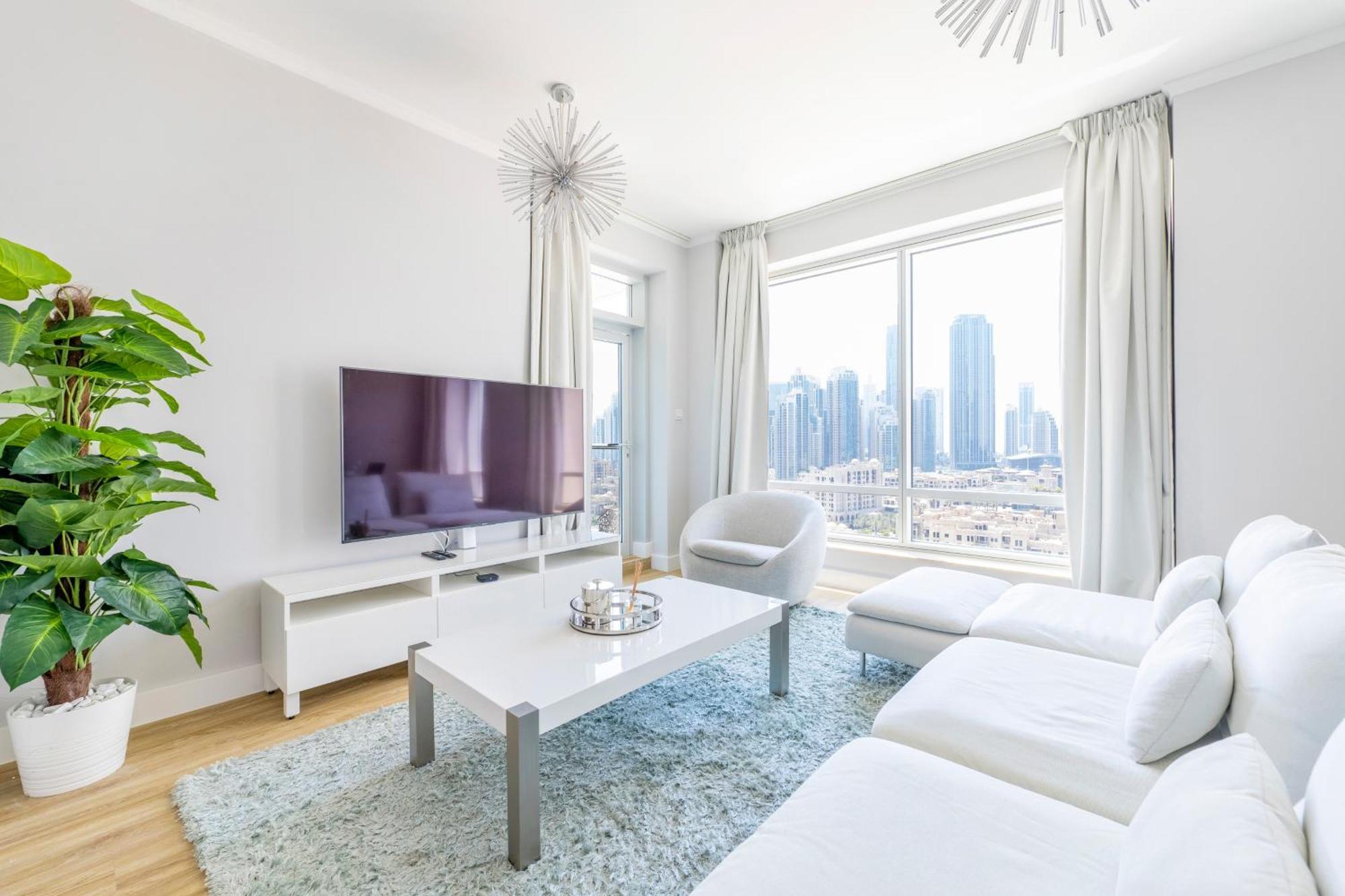 Luxury Downtown 2br - 5 Min To Fountain - Full Burj Khalifa View Appartamento *